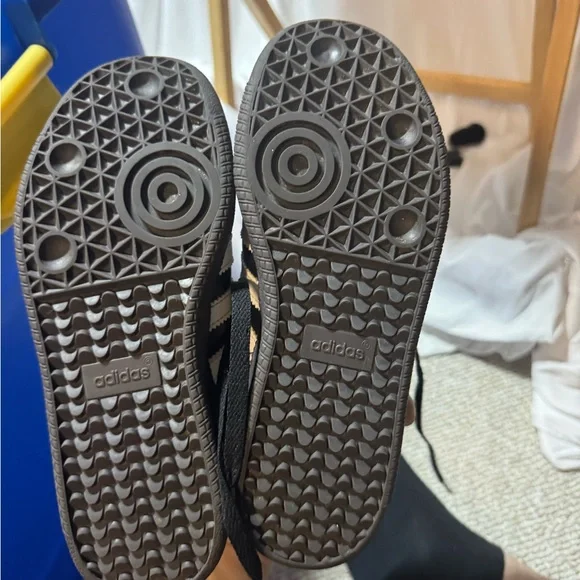 Adidas Samba Boys Classic Sneakers Lace-up Black&White Size  3 - Picture 4 of 8